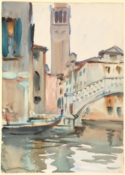 橋とカンパニール、ヴェネツィア 作： John Singer Sargent