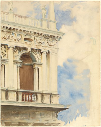 ヴェネツィアの図書館の一角 作： John Singer Sargent