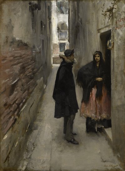 ヴェネツィアの街、1880〜82年頃 作： John Singer Sargent