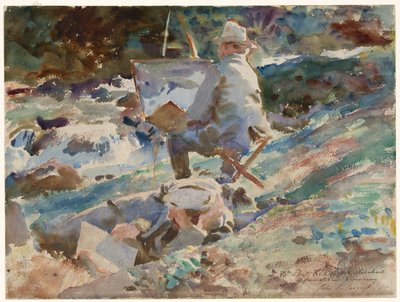 イーゼルに向かう芸術家 作： John Singer Sargent