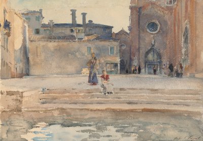 ヴェネツィア、Campo dei Frari、1880年頃。 作： John Singer Sargent