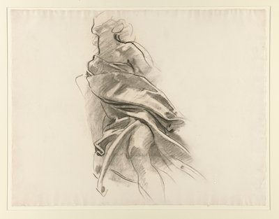 ドレープ詳細【クレヨン習作no. 5.14] 作： John Singer Sargent