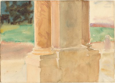 フラスカティ、建築スタディ、1907年頃 作： John Singer Sargent