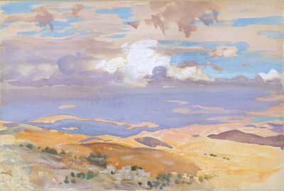 エルサレム、1905年から2006年（オフホワイトの織り紙にwc、ガッシュ、グラファイト） 作： John Singer Sargent