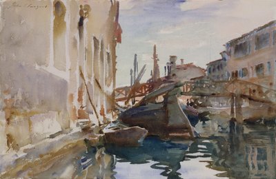 ジュデッカ、1913年頃（オフホワイトの紙にトイレとグラファイト） 作： John Singer Sargent