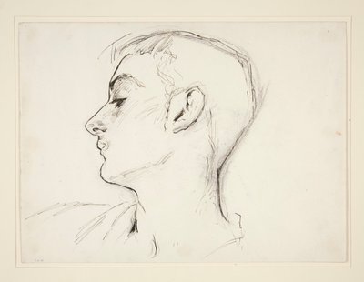 プロファイルの若い男の頭 作： John Singer Sargent