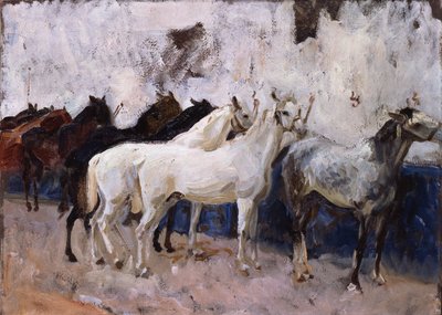 パルマ、マヨルカ、スペイン、1908年の馬 作： John Singer Sargent