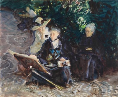 ヘネラリフェでは、1912年（WC、ワックスクレヨン、および白い織り紙上のグラファイト） 作： John Singer Sargent