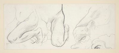 ひざまずく人物 作： John Singer Sargent