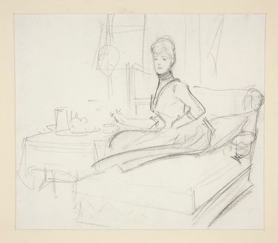 ティーテーブルの女性 作： John Singer Sargent