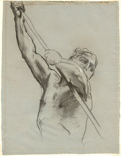 男性の胴体とポール 作： John Singer Sargent