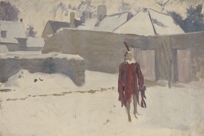 雪の中のマンニキン、1893年頃 作： John Singer Sargent