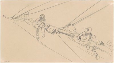 スパーに乗った男たち、1876年頃 作： John Singer Sargent