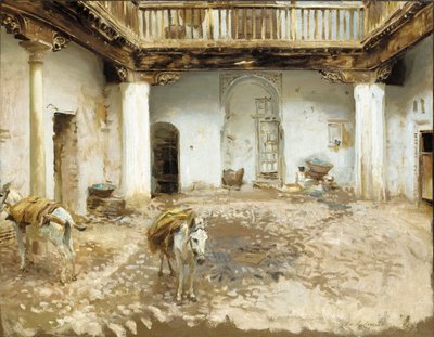 ムーアの中庭、1913 作： John Singer Sargent