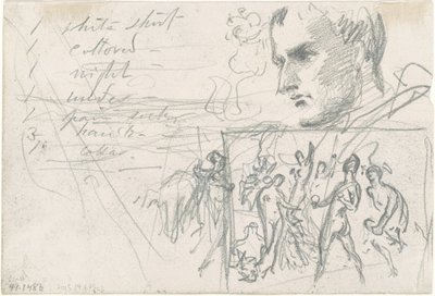 ナポレオンの頭とパリスの審判 [裏面] 作： John Singer Sargent