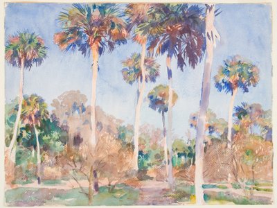 手のひら、1917（紙の上のグラファイト上のトイレ） 作： John Singer Sargent