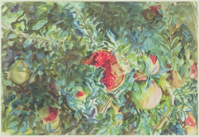 ザクロ、1908（紙に鉛筆でトイレ） 作： John Singer Sargent