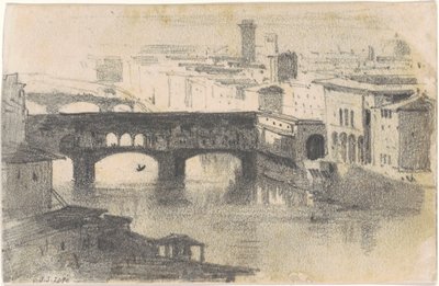 フィレンツェのポンテ・ヴェッキオ［直方体］ 1870年～1872年 作： John Singer Sargent