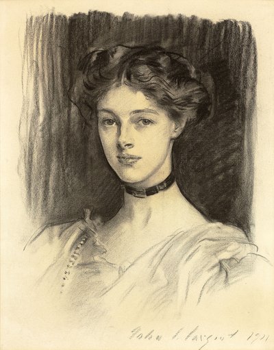 エヴァ・キャサリン・バルフォーの肖像、後にレディ・バクストン 作： John Singer Sargent