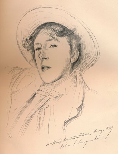ミスバイオレットパジェットバーノンリー、c1881の肖像画のスケッチ 作： John Singer Sargent