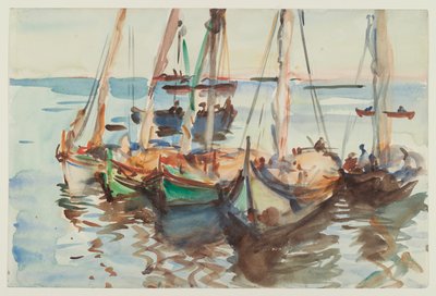 ポルトガル船、1902-03年頃（紙にトイレ） 作： John Singer Sargent