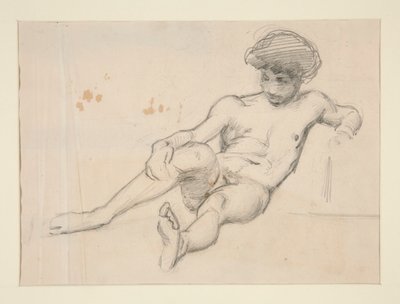 リクライニングヌードフィギュア 作： John Singer Sargent
