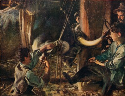 牛の靴、c1910 作： John Singer Sargent
