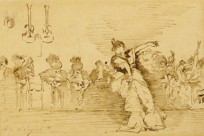 「エルジャレオ」の後にスケッチ 作： John Singer Sargent