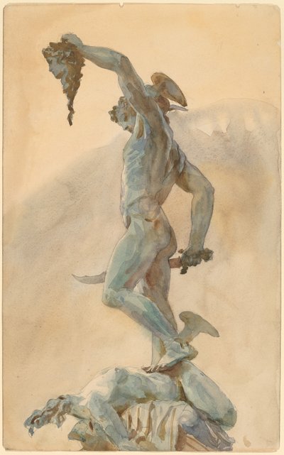 チェッリーニの「ペルセウス」のスケッチ 作： John Singer Sargent