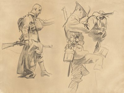 ガス化のための習作［長方形］、1918-1919年 作： John Singer Sargent