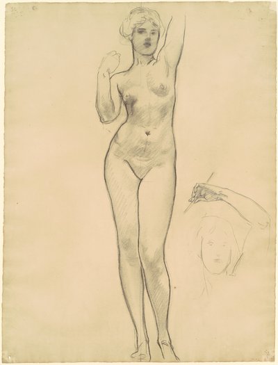 アフロディーテとエロス」のためのアフロディーテの研究、1919-1920年。 作： John Singer Sargent