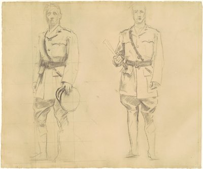 第一次世界大戦の将軍のためのプラマー将軍とヘイグ将軍の研究[直訳]、1920-1922年。 作： John Singer Sargent