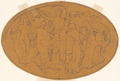アポロンとミューズのための習作、c. 1921年。 作： John Singer Sargent