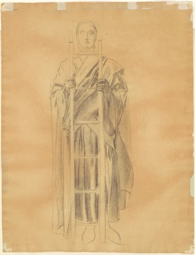 「贖罪の教義：天使のフリーズ」のための習作[裏] 作： John Singer Sargent
