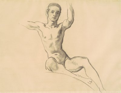 音楽の上の人物のための習作、1919-1920年。 作： John Singer Sargent