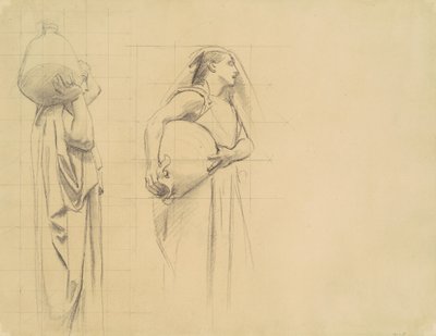 ダナイデスのための習作、1922～1925年。 作： John Singer Sargent