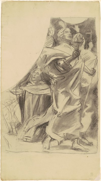 「宗教の勝利」のための研究 作： John Singer Sargent