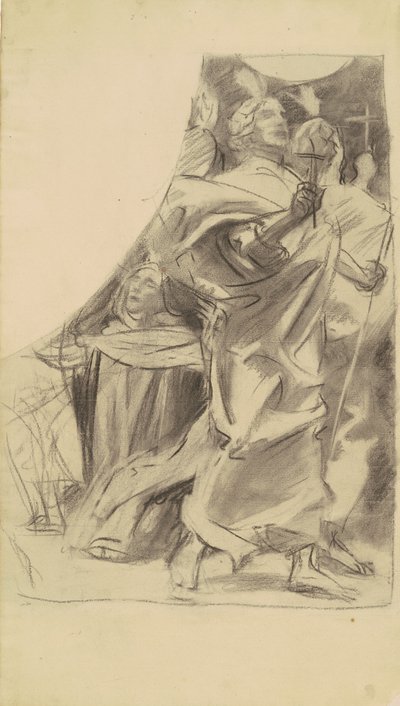 宗教の勝利」のための習作、1903-1916年頃。 作： John Singer Sargent
