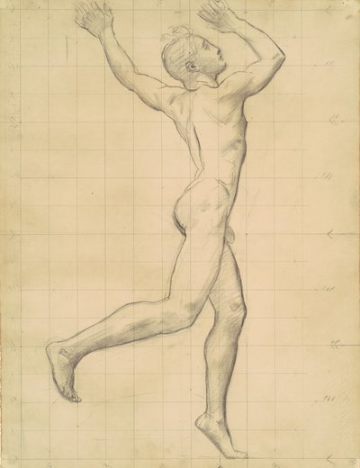 アポロとダフネ」のためのアポロの習作、1918年頃。 作： John Singer Sargent