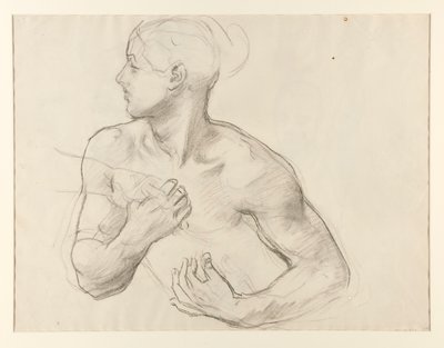 Study of Clytemnestra for Orestes Pursued by the Furies、壁画、階段、ミュージアム オブ ファイン アーツ、ボストン 作： John Singer Sargent