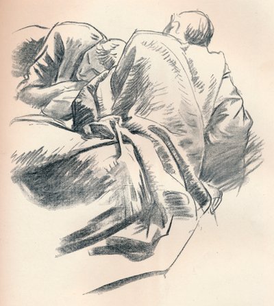 カーテンの研究、c1916 作： John Singer Sargent
