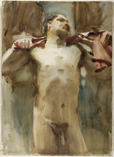 男性のヌード図の研究 作： John Singer Sargent
