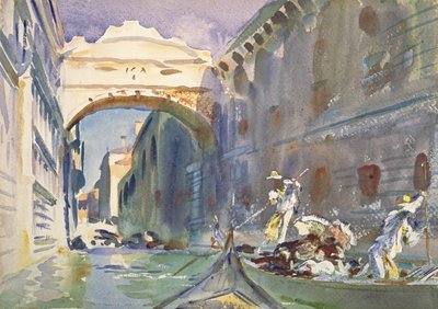 ため息橋、1905-08年頃（紙にトイレ） 作： John Singer Sargent