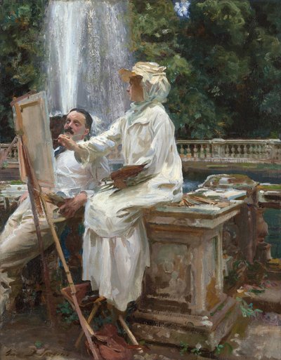 噴水（ヴィラ・トルローニア、フラスカティ、イタリア 作： John Singer Sargent