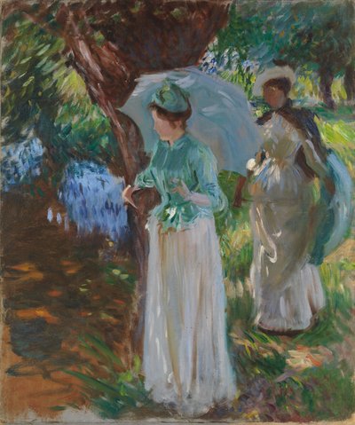 パラソルを持つ二人の少女、1888 作： John Singer Sargent