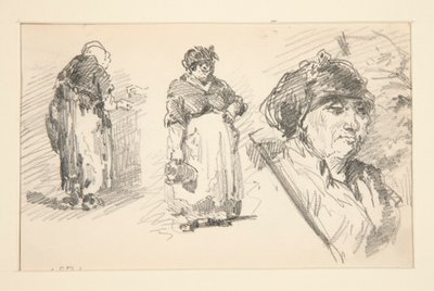 2 つの立像と 1 つの頭 作： John Singer Sargent