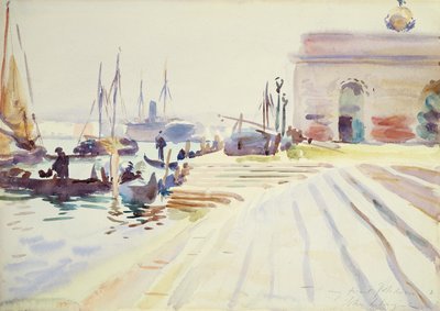 ヴェネツィア（紙の上のグラファイト上のトイレ） 作： John Singer Sargent