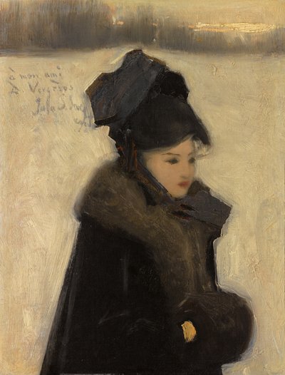 毛皮を着た女 1880-85年頃 油彩・カンヴァス 作： John Singer Sargent