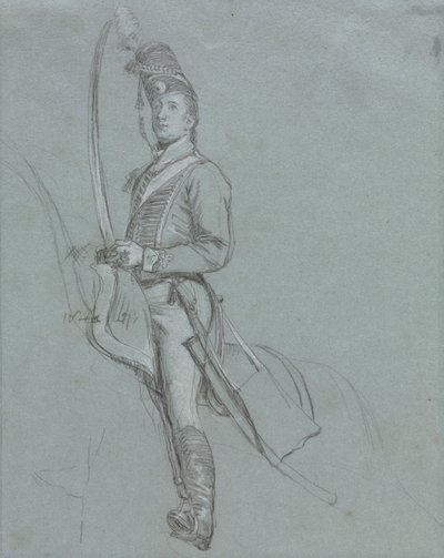 1812年馬に乗ったハサー将校。 作： John Singleton Copley