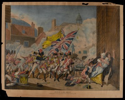 ピアソン少佐の死と1781年1月6日のジャージー島でのフランス軍の敗北？ 作： John Singleton Copley